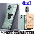 Nothing CMF Phone 1 Shockproof Phone Case for Nothing Phone (2a) Nothing Phone (2) (1) Camera Lens Ceramic Tempered Glass Screen Protector + Mobile phone holder.