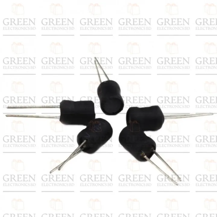 5pcs Radial Inductor 220uH Magnetic Core Ferrite Drum Core Choke Power Inductor Through Hole Lead For PCB Board Electronics Projects DIY