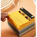 Crafts 2025 Mini Desktop Calendar Creative Desktop Decor Ornaments 3D Paper Carving Calendar With Sticky Notes 3D Notepad Calendar Home Study Office.