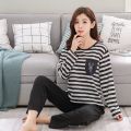 autumn ladies cute animal sleepwear woman's thin cute home wear pjs sets Women Pajamas Set For Femme long sleeves pyjamas suit. 