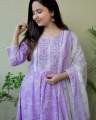 New Exquisite Collection - High-Quality Cotton Printed Three Piece Gown for Women.