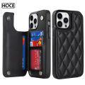 HOCE Luxury Leather Phone Case For iPhone 17 16 15 14 13 12 11 Pro Max With Back Card Slots Stand Holder Cases For X XS MAX XR 7 8 14 Plus 13 12 Mini Casing Pure Color Cover. 