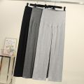 Pregnant women summer thin cotton wide legs pants loose maternity abdomen trousers high waist pregnancy full length belly pants.