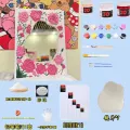 Acrylic MirrorDIYQuartz Sand Acrylic Texture Painting Special-Shaped Cloud Makeup Mirror Stereo Oil Painting Material Package. 