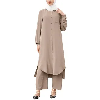 Womens%20Abaya%202-Piece%20Set%20Semi%20Formal%20Dubai%20Kaftan%20Fall%20Loose%20Long%20Sleeve%20Black%20Muslim%20Robe%20with%20Pants%20for%20Womens%20-%20Image%204
