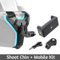 Helmet Chin Easily Mountable and Removable Mobile Mount or Holder for Motorcycle Helmet - Black. 