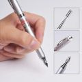 Multifunction Ballpoint Creative Infrared Telescopic Pointer Pen Writing Pen Laser pen MULTI FUNCTION 4 in 1 Red Lase.r Pointer LED Light Lamp Ball Pen Torch Telescopic Pointer to Teach Silver. 