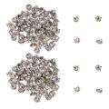 200 Silver Copper Round Cone Rivet Spike Studs Spots DIY Rock Punk 8mm. 