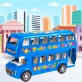 Plastic Model bus Double decker bus toy multicolor push and go bus toy multiexel model bus.