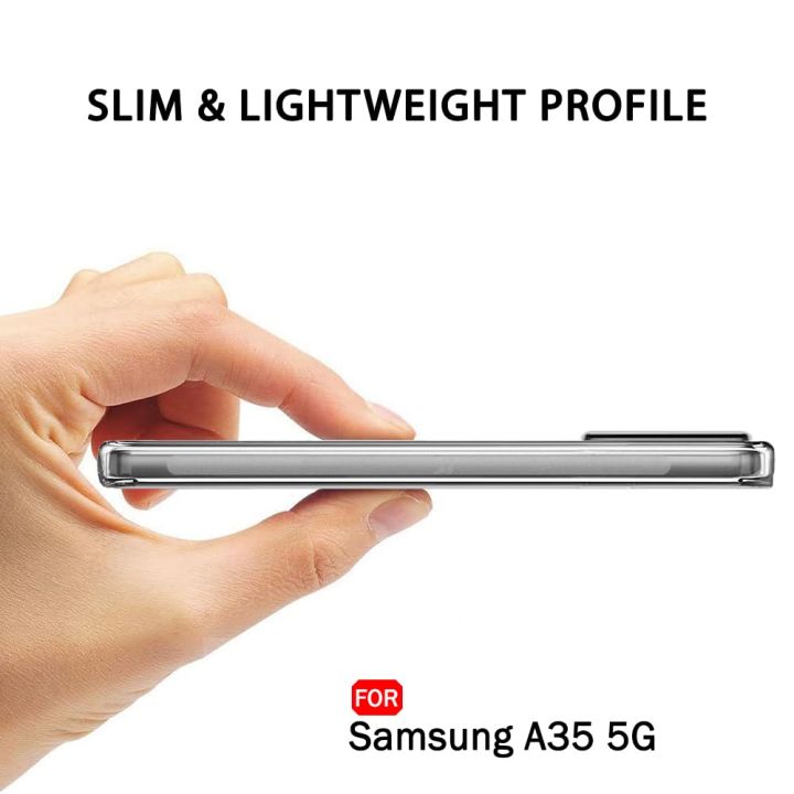 Samsung%20Galaxy%20A35%20Silicone%20Clear%20Case%20Soft%20Flexible%20TPU%20Rubber%20Bumper%20Shockproof%20Corners%20Transparent%20Clear%20Back%20Cover%20-%20Image%203