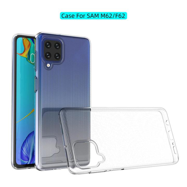 Samsung galaxy F62 Transparent Soft Flexible Clear TPU Back Case