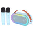 Mini Karaoke Machine Bluetooth-Compatible RGB Light Home KTV Karaoke Speaker 10W HIFI Dual Horns Birthday Gifts for Girls Boys. 