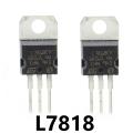 2Pcs Chinese LM7818 L7818CV L7818 7818 18V 1.5A Voltage Regulator IC 3 Pin TO-220 Package Fixed 18V Positive Voltage Regulator IC Chip. 