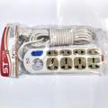 8 Socket Multi-Plug With Volt Meter- 5M wire. 