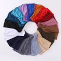 Stretch Turban Cap Hijab Islamic Full Cover Underscarf Bonnet Ready to Wear Snap Fastener Instant Hijab for Muslim Women. 
