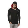 Black Cotton Long Sleeve Hoodie For Men - Hoodie For Men. 