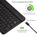 KUTOU Mini Bluetooth Keyboard Wireless Keyboard Rechargeable Keyboard For Tablet ipad cell phone Laptop For Android IOS Windows.