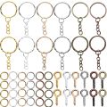 110/220pcs/Set Keychain Open Jump Rings Eye Pins Jewelry Making Accessories Kits for DIY Epoxy Resin Key Chain Key Ring Pendants. 