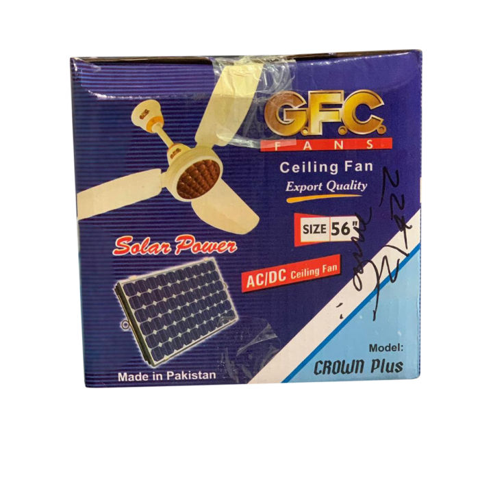 Gfc Solar Crown Plus Model Ceiling Fan Inch Remote Control Ac Dc