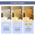 USB Rechargeable Book Light 14 LED Reading Light 3 Color Temperatures Portable Flexible Easy Clip Bedside Night Reading Lamp.