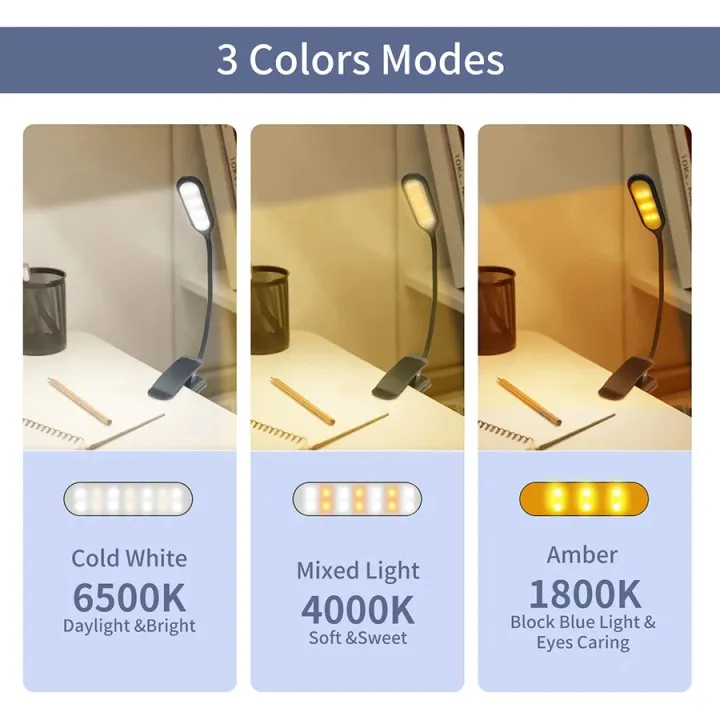 USB%20Rechargeable%20Book%20Light%2014%20LED%20Reading%20Light%203%20Color%20Temperatures%20Portable%20Flexible%20Easy%20Clip%20Bedside%20Night%20Reading%20Lamp%20-%20Image%203