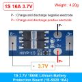 BMS 1S 12A 16A 24A 3.7V LiFePO4 Lithium Battery Protection Board 18650 4.2V Charging Voltage/Short Circuit/Overcharge Prevention.