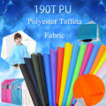 Waterproof Fabric Thin 190T Polyester Taffeta Pu Outdoor Cloth for Sewing Umbrella Tent Shower Curtain Lining By Meters.