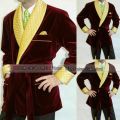 YIWUMENSA Latest Coat Design With Belt Burgundy Smoking Jackets Slim Fit Mens Blazer For Dinner Suits 2021 Custom Made Masculino. 