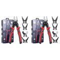 10-PCS Plier Tool Set, 5 In 1 Versatile Tool Kit, with Linesman Plier, Wire Stripper, Crimping Tools, Sheet Metal Shear. 