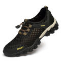 Men's Shoes Summer Tide Shoes Outdoor Breathable Wading Shoes Non-Slip Soft Bottom Hiking Shoes Men's Sports Casual Shoes Men's Mesh Shoes.