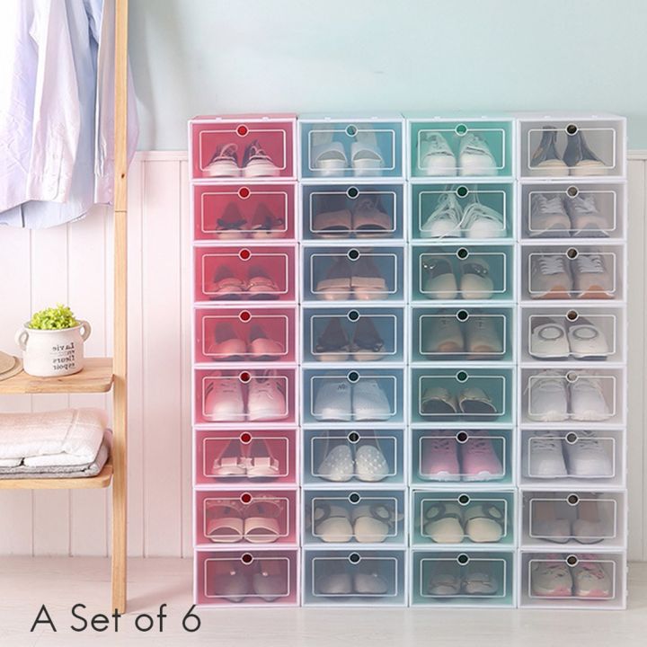 6-Piece%20Candy%20Color%20Shoe%20Box,%20Transparent%20Plastic%20Shoe%20Storage%20Box,%20Shoe%20Cabinet%20Storage%20Drawer%20Rectangle%20Blue%20-%20Image%209