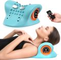 Electric 4-in-1 EMS Neck Massager with Heat, 3 Modes, 6 Intensities Wireless Rechargeable Massage Pillow for Neck and Back, Neck Massage for Daily Tension Relief.