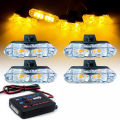 Red Blue Yellow LED Car Front Grille Strobe Light Police Emergel ncy Flash Warning Lights Vehicle bumper Stroboscopes Signal Lamp. 