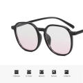 Large Frame Blush Glasses Plastic Frame Cute Girl Makeup-free Glasses Full Frame Eyewear Myopia Frames Goggles. 
