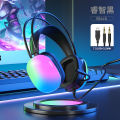 Panson PSH-600 Over-Ear Headset 7.1 E-sports Gaming Wired RGB Optical Headset USB Computer with Microphone. 