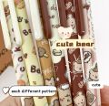 1 pis 0.5Mm Cute Cartoon Bear Press Neutral Pen Black ink Gel Pens Office Stationery School Kids Writing Supplies. 