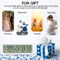 Big Digital Countdown Days Timer Clock - 999 Days Count Down Clock Timer for Graduation Lab Kitchen (White). 