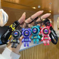 Cartoon Lightning Bear Keychain Cute Astronaut Bear Doll Keyring Bag Pendant Couple Car Keyholder. 