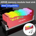 Coolmoon Ra-2 Ram Cooler High Efficiency 5v Argb Memory Module Heat Sink Light Effect Desktop Computer Memory Cooler.