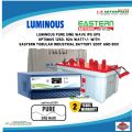 LUMINOUS IPS OPTIMUS 1250 WITH EASTERN TUBULAR BATTERY 200T WITH BOX FOR 5 / 6 FAN 10 / 12 LIGHTS OR COMPUTER TV OTHERS.
