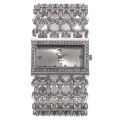 【Aesth Diary Store】（NEW）Glitter Women Hollow Wide Band Roman Numeral Rhinestone Square Watch. 