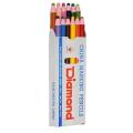 Diamond China Marking pencils Multicolour 12 Pcs. 