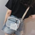 MOJOYCE Casual Fashion Women PVC Jelly Transparent Crossbody Mini Bag Girls Zipper Messenger Shoulder Handbags. 