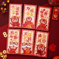 6x Chinese Lunar Year Red Envelopes Hongbao Traditional Present Red Packets Hong Bao for Graduation.