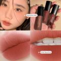 HAI LUN LI REN Velvet Matte Lip Tint Long-lasting Waterproof Silky Texture Lip Stick Red Brown Liquid Lipstick Lip Makeup Cosmetics. 