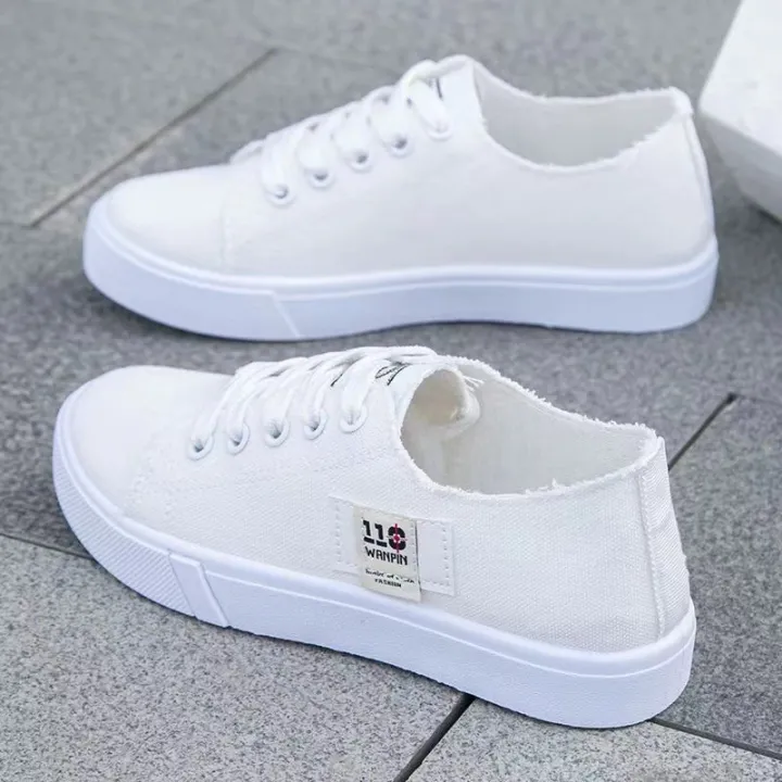 Small%20white%20shoes%20women's%20spring%20and%20autumn%20low-top%20casual%20single%20shoes%20low-top%20fashion%20versatile%20canvas%20shoes%20breathable%20Korean%20version%20of%20nurse%20shoes%20-%20Image%203