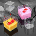 10Pcs 70ml Plastic Mousse Cup Pudding Cup Yogurt Cups For Party Wedding Grid Beauty Dessert Table Supplies.