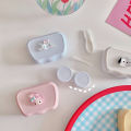 Beauty Eye Cream Small and Cute Contact Lens Companion Simple Solid Color Cartoon INS Style Care Box. 