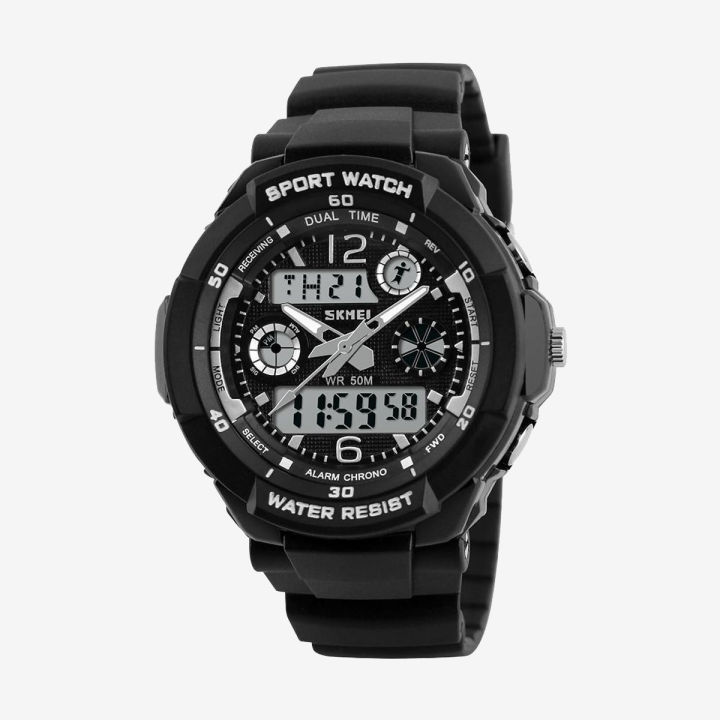 NEW） Sports Children's Top Brand Double Time Chrono EL Light