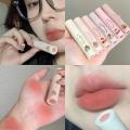 6 Colors Peach Matte Red Lipsticks Waterproof Lip Gloss Long Lasting Non-Stick Cup Liquid Lipstick Korean Makeup Cosmetics.